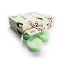 Mistletoe Moments Tealight Candles Bulk Pack - 24 Green Premium Scented Tea Lights - Shortie's Candle Company