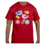 Tshirt Mother's Day Flowers Birds Design