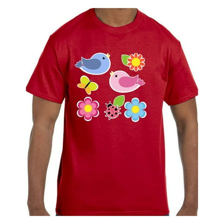 Tshirt Mother's Day Flowers Birds Design