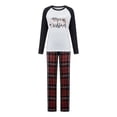 thumbnail image 2 of Meihuid Christmas Pajamas for Family Matching PJ's Sets with Letter and Printed Long Sleeve Tee and Bottom, 2 of 10