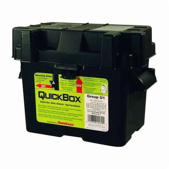 Quickcable Battery Box,Black,10-63/64" Lx7-39/64" W 120170-360-001