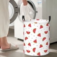 thumbnail image 4 of Lsque Hand Drawn Watermelon pattern Laundry Hamper Basket, Tall Woven Rope Hamper Basket for Clothes, Lightweight Storage Basket, Collapsible Waterproof-Medium, 4 of 8