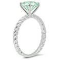 thumbnail image 2 of 2 ct Round Cut Simulated Green Diamond Solitaire 18K White Gold Womens Engagement Ring, 2 of 3