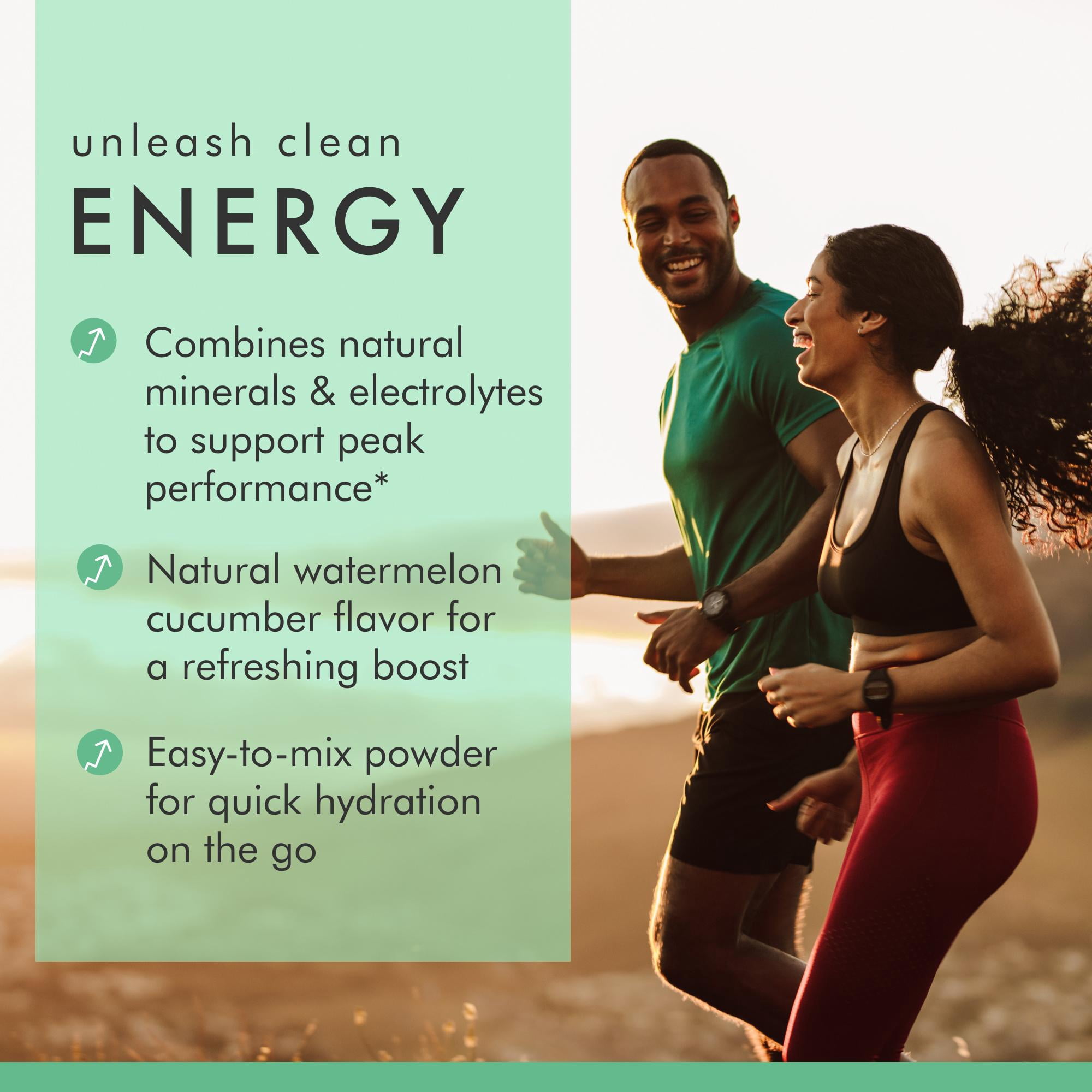 Dr. Mercola Pure Power Electrolytes - Supports Hydration & Muscle Function - Magnesium & Potassium Blend - 0 g Sugar per Serving - Watermelon Cucumber - 30 Packets