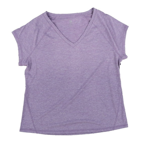 Ideology Womens T-Shirt Essentials Top Comfort Casual Purple Heather X-Large