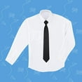 thumbnail image 6 of Black Boys Ties Woven Formal Pre-Tied Necktie Adjustable Child Age for 8-12 School Uniforms, 6 of 7