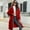 Red, variant on Mid-length Slim Hooded Puffer Coat (S, Red)