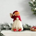 thumbnail image 4 of Adorno navideño de enano para escritorio | Decoración navideña de plástico rojo | Figura festiva de 27 x 11 x 7 cm | Decoración navideña que ahorra espacio para la oficina y el hogar, 4 of 5