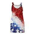 thumbnail image 4 of Moxiu Womens Independence Day Shorts Romper American Flag Overalls 4th of July Sleeveless Baggy Adjustable One Piece Patriotic Jumpsuit with Pockets 2025 Multicolor,XXXL, 4 of 5