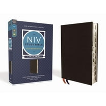 NIV Study Bible, Fully Revised Edition NIV Study Bible, Fully Revised Edition, Large Print, Bonded Leather, Black, Red Letter, Thumb Indexed, Comfort Print, (Hardcover)