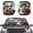 Animal Driving Hawaiian Style, variant on Uorisanigo Car Sun Shade Windshield Retro American Flag Sunflower Rectangular Front Window Visor Shade Pack of 2 Sun Visor Sunlight Protector Car Windshield Sun Shade for Most Cars