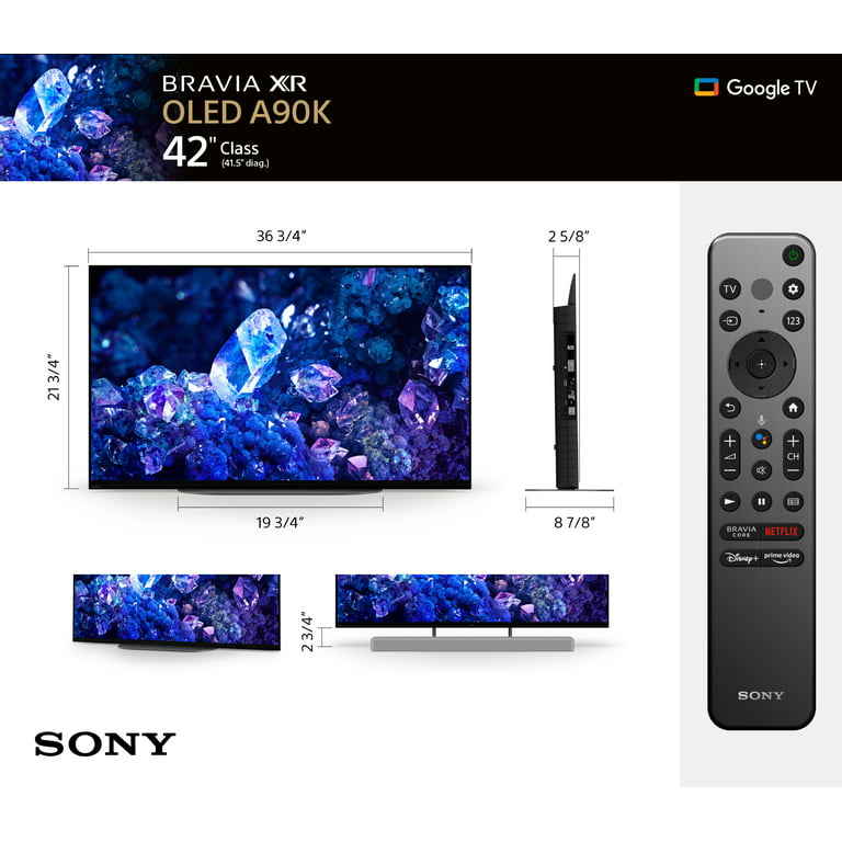 Sony 42 inch A90K BRAVIA XR OLED 4K Ultra HD HDR Smart Google TV with Dolby  Vision & Atmos (XR42A90K) - 2022 Model : : Electronics