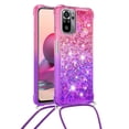 thumbnail image 2 of Funda para Xiaomi Redmi Note 10S 4G/Note 10 4G Brillantina Líquida Divertida Reluciente y con Cristales en Movimiento Cuerpo Cruzado con Cordón Ajustable, 2 of 5