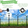 thumbnail image 3 of Black Garden Picket Fence Decorative Panels Rustproof Border Edging for Grass Lawns Flower Beds Garden Outdoor, 3 of 8