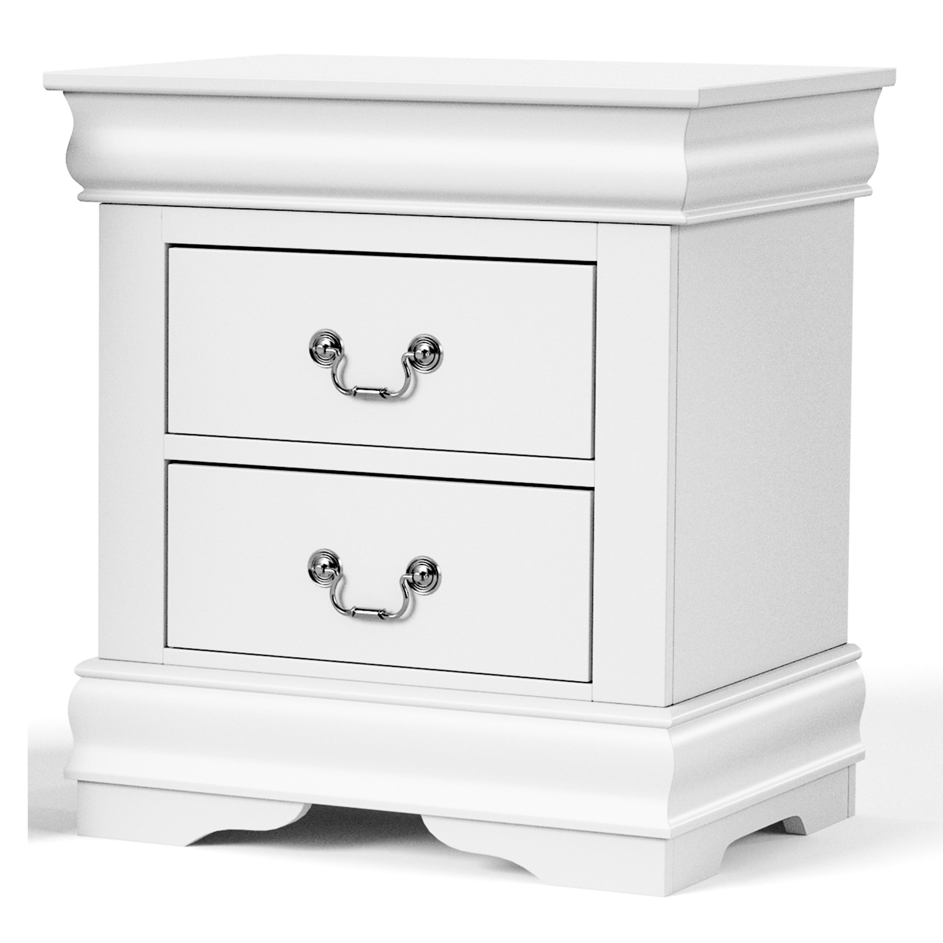 Furniture of America Vrai Transitional 2-Drawer Adult Nightstand, White