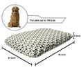 thumbnail image 2 of Abstract Pet Bed, Repetitive Symmetrical Oriental Drop Shapes Monochrome Design Pattern, Resistant Pad for Dogs and Cats Cushion with Removable Cover, 24" x 39", Champagne and Black, by Ambesonne, 2 of 4
