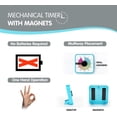 thumbnail image 2 of Minuterie Visuelle Duomi 7.5 Pouces; Minuterie 60 Minutes 1 Heure pour Enfants Outil d'Enseignement en Salle de Classe Réunion à Domicile, Horloge Mécanique de Compte à Rebours pour Gestion du Temps des Examens Magnétique, Bleu Ciel avec Coloré, 2 of 4