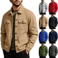 thumbnail image 2 of Yungyresw Casual Cargo Jacket Chest Flap Pockets Workwear Jacket Long Sleeve Slim Fit Shirt Jacket Comfortable for Outdoor Work Fishing, 2 of 9