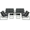 thumbnail image 4 of Gymax Ensemble de Mobilier d'Extérieur 8 Pcs avec Verre Trempé et Table Basse, Chaise, Causeuse, Patio, 4 of 5