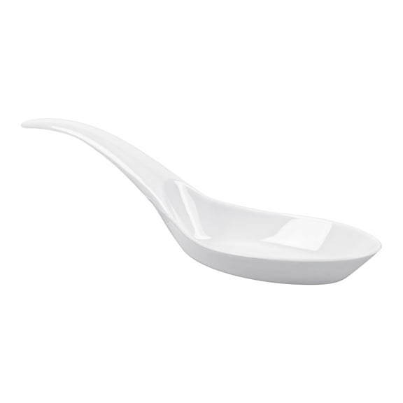 White Plastic Wave Spoon - 5" x 1 1/2" - 100 count box
