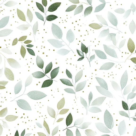 Peel and Stick Wallpaper Greenery Leaf Subtle Dots White 24in x 118in Contact Paper Removable Self Adhesive Wall Mural Wall Decor for Bedroom Kitchen Cabinets