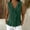 *Army Green, variant on ClodeEU Women's Sleeveless V Neck Tie Button Top with Ruffle Trim, Solid Color Casual Summer Blouse Army Green,Women's Plus L