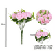 thumbnail image 4 of Flores Rosas Artificiales Rama Decorativa 35 Flores ROSA CLARO, 4 of 5