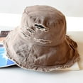 thumbnail image 3 of CoCopeaunts Cotton Men Bucket Hat Unisex Fashion Damaged Frayed Brim Hip Hop Men Fisherman Hat Foldable Women Bucket Cap, 3 of 8