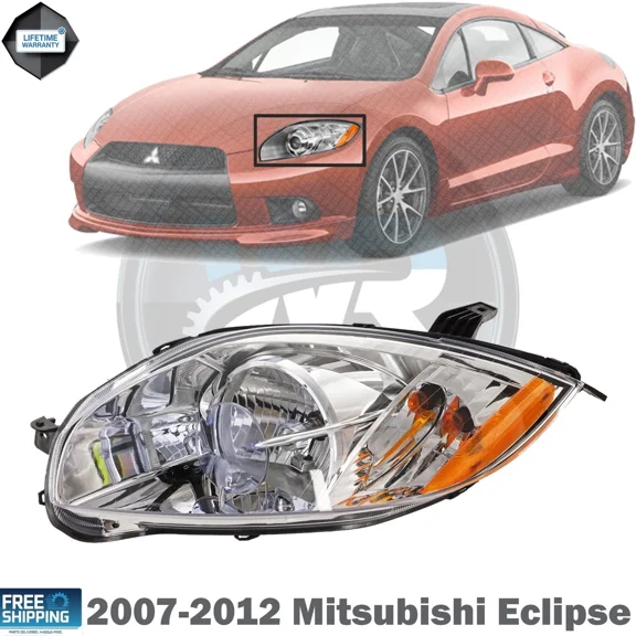 New Head Light Assembly Left Driver Side For 2007-2012 Mitsubishi Eclipse