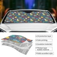 thumbnail image 3 of Yiaed Cartoon Space Print Car Windshield Sunshade Front Auto Car Front Window Sun Shade Foldable Sun Visor Shield Cover Auto Accessories for Sedan SUV Truck-Small, 3 of 5
