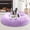 Purple, variant on Sasttie 20in Calming Donut Dog Bed, Washable Round Plush Faux Fur Pet Bed, Smoke Grey