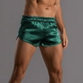 thumbnail image 2 of Angala Mens Casual Shorts Solid Color Elastic Waist Shorts Summer Sleek Cool Loose Breathable Running Gym Mens Shorts Size 2Xl Green, 2 of 9