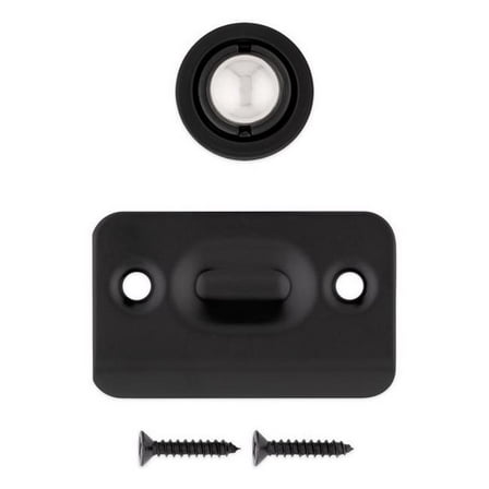 National Hardware Matte Black Drive-in Ball Catch N830-579
