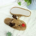 thumbnail image 5 of shqvo Unisex Adult Holiday Christmas -On Santa Reindeer Cute Strawberry Cartoon Stuffed Animal Bedroom Slippers Fuzzy Lightweight Slippers for Indoor Outdoor, 5 of 5