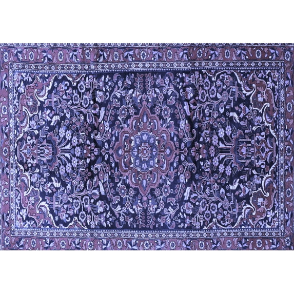 Ahgly Company Indoor Rectangle Persian Blue Traditional Area Rugs, 2' x 3'