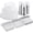 Silver, variant on 600 Pcs Silver Disposable Dinnerware Set for 100 Guests - Includes 100 Dinner Plates, 100 Salad Plates, 100 Spoons, 100 Forks, 100 Knives, and 100 Cups - Party & Event Tableware Kit
