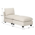 thumbnail image 4 of WestinTrends Hearthside 68.5" Corduroy Upholstered Indoor Chaise Lounge Chair, Olive Green, 4 of 16