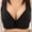 Black, variant on JGTDBPO Front Closure Bras For Women No Underwire Plus Size Full Coverage Bras Front Snap Bras Post Surgery Front Closure Brassiere Sports Bra Zip Wireless Minimizer Bra