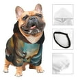 thumbnail image 3 of Goofa White And Red Sketch Dragon Pattern Small Dog Sweater Hoodies Pet Grey Hooded Soft Fleece Sweatshirts with Pocket Fall Winter Puppy Cat Sweaters Warm Clothes-XX-Large, 3 of 8