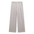 thumbnail image 4 of HH TRAF 2024 Pantalones holgados informales con cintura elástica para mujer, pantalones de pierna ancha y cintura alta con bolsillos laterales sólidos a la moda para mujer, ropa de calle, 4 of 5