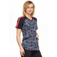 thumbnail image 4 of Cherokee Infinity Women Scrubs Top, V-Neck, CK645, L, Marked Hearts, 4 of 7
