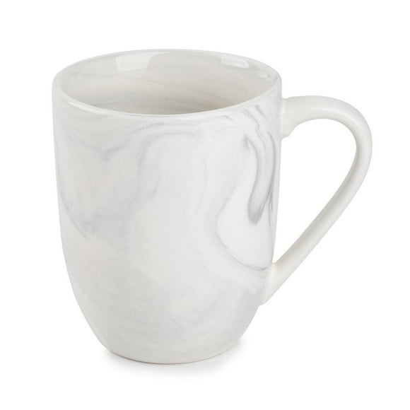 Thym & Table Tasse à café en grès marbré gris, 15 oz liq.