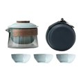 thumbnail image 4 of TISHITA Travel Tea Set Chinese Tea Set 1 Pot 3 Mini Cups Teapot and Cup Set Teaware for Thanksgiving Climbing Hiking Outdoor Activity D, 4 of 8