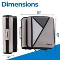 thumbnail image 5 of Case-it Universal Zipper Binder | 2-Inch O-Rings,13-Inch Laptop/Tablet PaddedPocket,400 Sheet Capacity,Multiple Storage Pockets & Shoulder Strap | Office Organizer | LT-007 Warm Gray | 6 Pack, 5 of 7