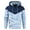 Light Blue, variant on Htigea Clearance Men's Solid Pullover Hoodies Sports Soft Blend Fleece Hooded Sweatshirts with Kangaroo Pocket Today Sales Brown,L