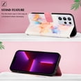 thumbnail image 3 of Allytech Galaxy S21 Ultra Case, PU Leather Luxury Marble Kickstand Protective Scratch Resistant Cards Holders Hand Strap Wallet Case Cover for Samsung Galaxy S21 Ultra - White Marble, 3 of 7