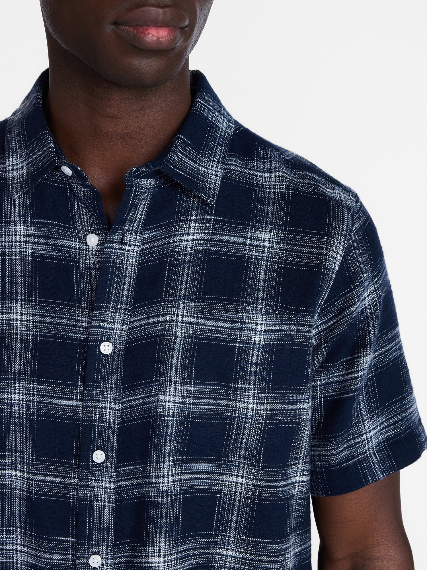 George Men's Poplin Shirt with Short Sleeves, Sizes XS-3XL