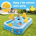 thumbnail image 2 of Infans Inflatable Swimming Pool Duck Themed Kiddie Pool w/ Sprinkler for Age 3+, 2 of 7