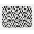 thumbnail image 1 of Quatrefoil Bath Mat, Black and White Ceramic Tile Design with Floral Ornaments Retro Daisies, Non-Slip Plush Mat Bathroom Kitchen Laundry Room Decor, 29.5 X 17.5 Inches, Black Grey White, Ambesonne, 1 of 2