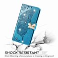thumbnail image 5 of Dteck for Oneplus Nord N200 5G 2021 Released Bling Diamond Butterfly Embossed Wallet Flip PU Leather Magnetic Card Slots with Stand Cover, Blue Butterfly, 5 of 7